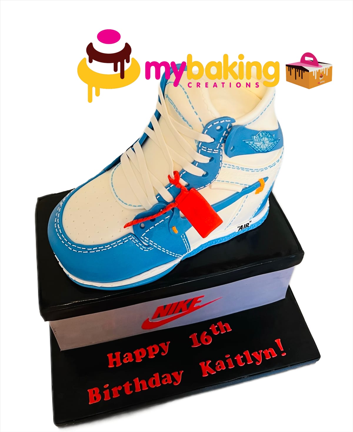 Custom Nike sneaker shoe sculpted cake San Francisco